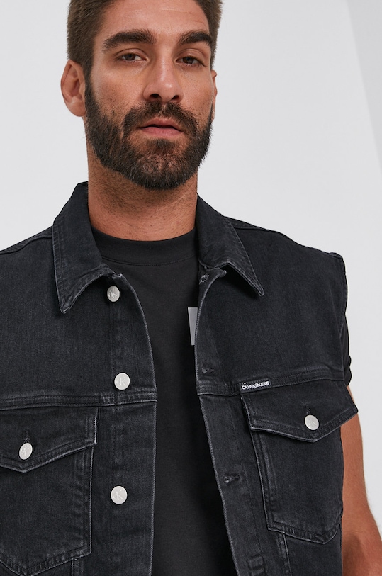 Calvin Klein Jeans Bezrękawnik jeansowy J30J319120.4890 czarny J30J319120.4890