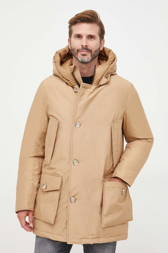 Woolrich kurtka puchowa CFWOOU0483MRUT0001 beżowy AW22