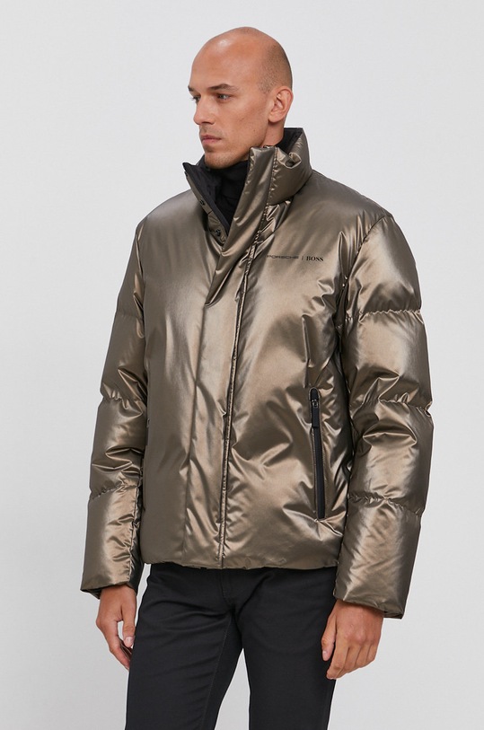 Μπουφάν με επένδυση από πούπουλα Boss x Porsche καφέ 50457661