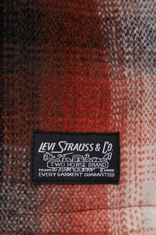 Košile s příměsí vlny Levi's A0681.0001 oranžová