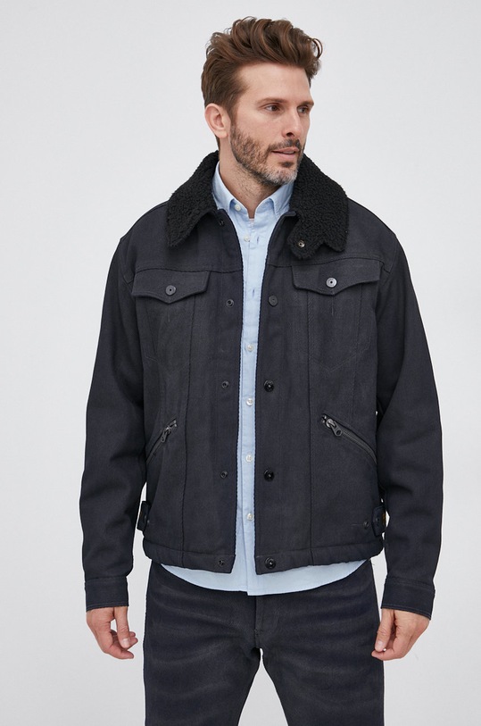 G-Star Kurtka D20098.C456 bez kaptura granatowy D20098.C456