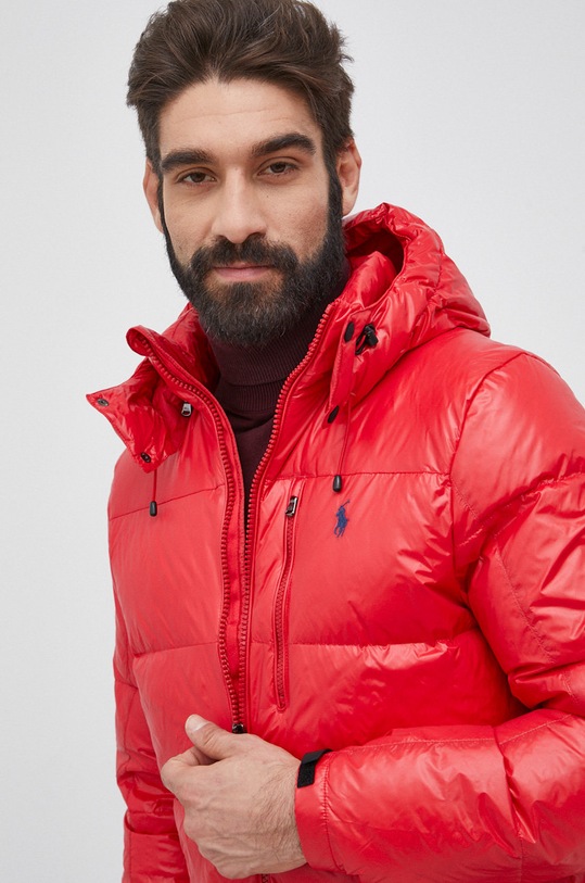 Péřová bunda Polo Ralph Lauren červená 710849776003