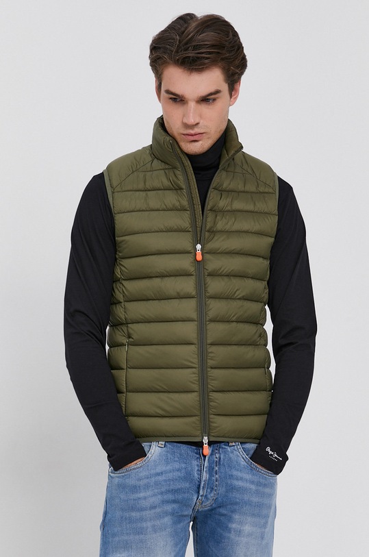 Save The Duck bezrękawnik bez kaptura zielony D82410M.GIGA13