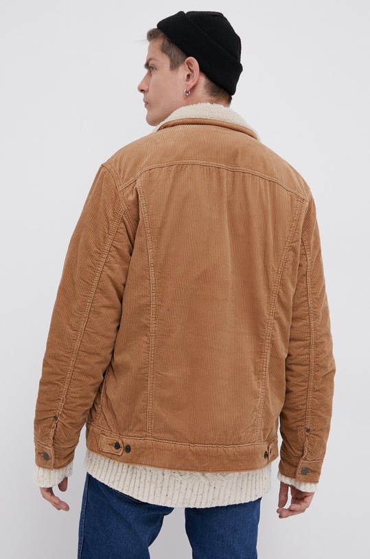 Odzież Lee Kurtka sztruksowa L87AQE78 brązowy