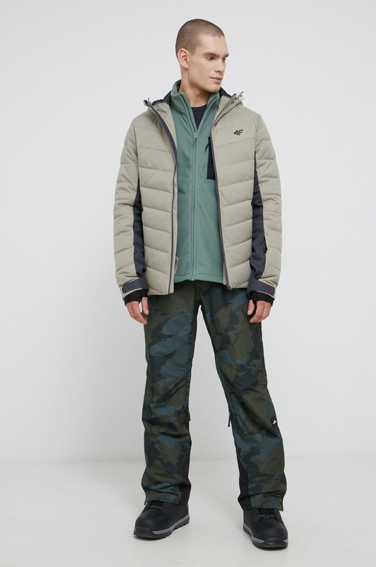 Μπλούζα The North Face M HOMESAFE FULL ZIP FLEECE NF0A55HLV1T1 πράσινο AW21