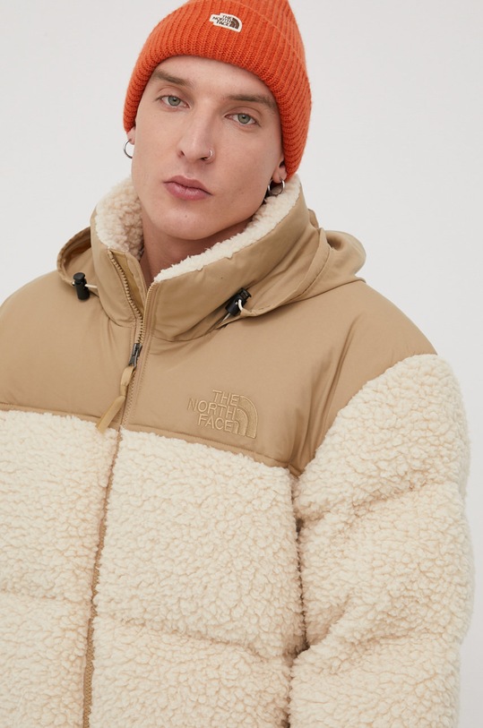 Páperová bunda The North Face Sherpa Nuptse Jacket béžová NF0A5A8411G1