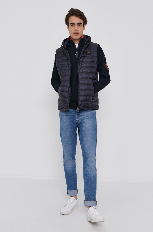 Paul&Shark Bezrękawnik puchowy C0P2007 granatowy AW21