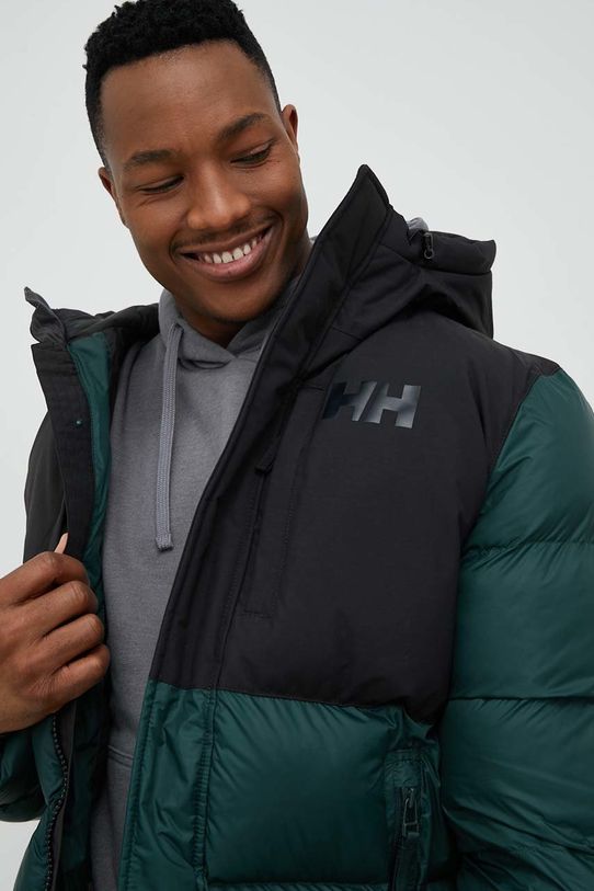 Sportovní bunda Helly Hansen ACTIVE PUFFY LONG JACKET s podšívkou zelená 53522