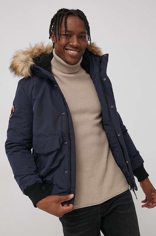 Bunda Superdry zateplené tmavomodrá M5011113A.L6T