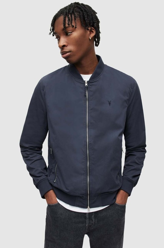 Odzież AllSaints kurtka bomber BASSETT BOMBER MJ006R niebieski