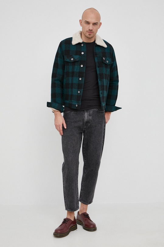 Vlněná bunda Deus Ex Machina DMW2061220 zelená AW21