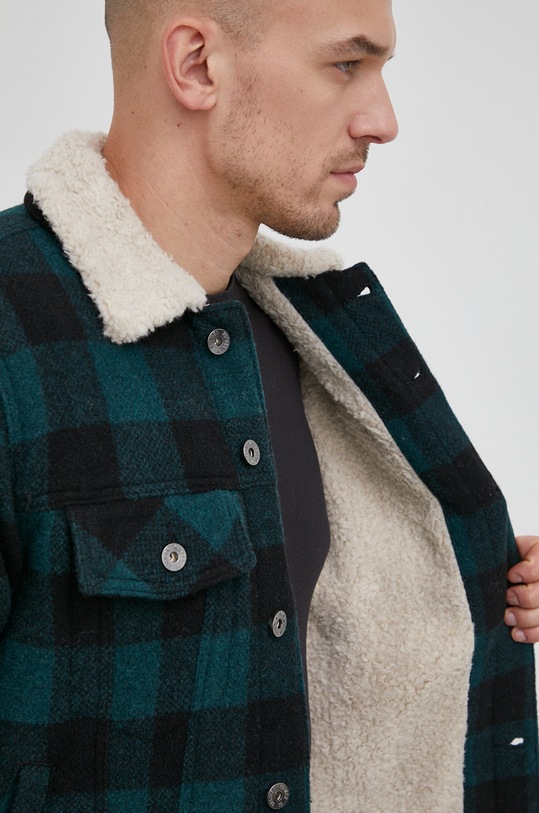 Vlněná bunda Deus Ex Machina zelená DMW2061220