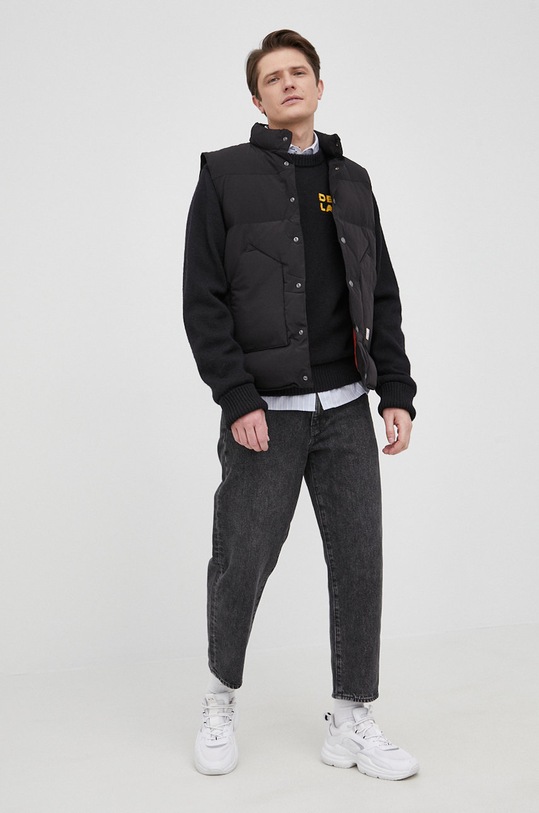 Deus Ex Machina - Αμάνικο μπουφάν DMF2061378 μαύρο AW21