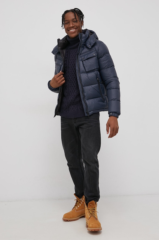 Páperová bunda Superdry M5011208A.98T tmavomodrá AW21