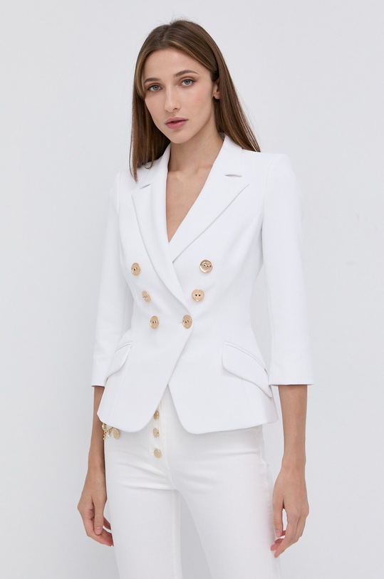 Elisabetta Franchi Marynarka tkanina biały GI97516E2