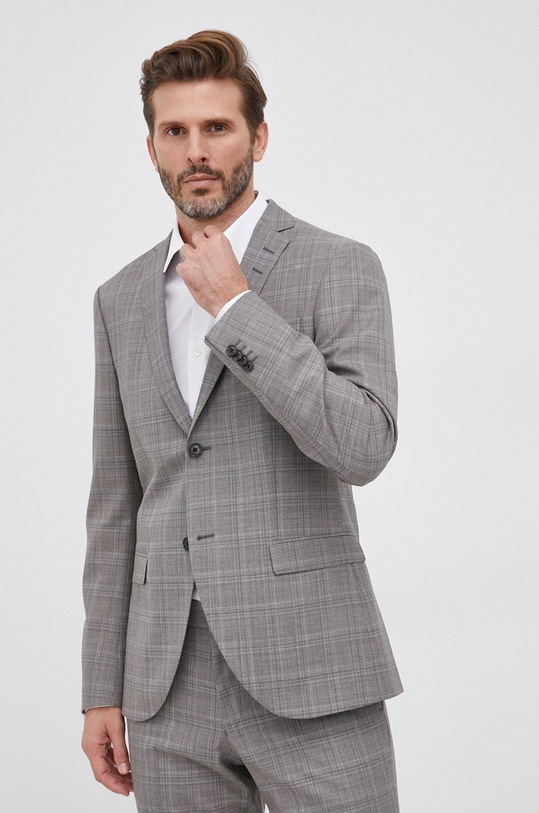 Tiger Of Sweden Marynarka z domieszką wełny regular szary T70361001