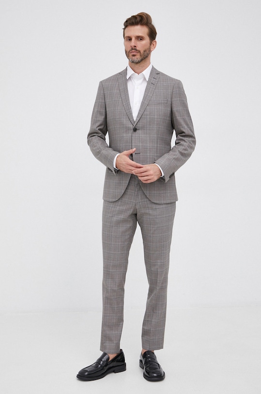 Tiger Of Sweden Marynarka z domieszką wełny T70361001 szary AW21