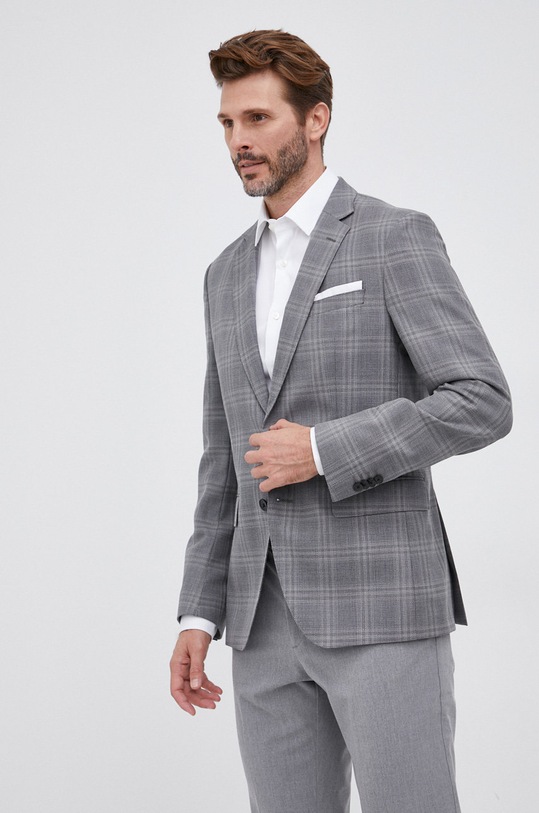 Boss - Sacou cu captuseala gri 50459984