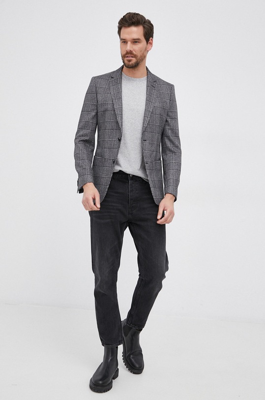 BOSS Marynarka z domieszką wełny 50459986 50459986 czarny AW21