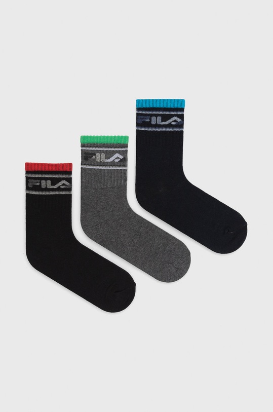 Fila Skarpetki dziecięce (3-pack) skarpetki długie czarny F8037.3D