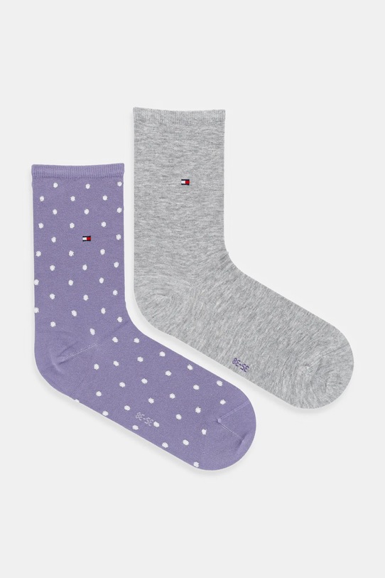 Tommy Hilfiger skarpetki 2-pack wzorzyste fioletowy 100001493.