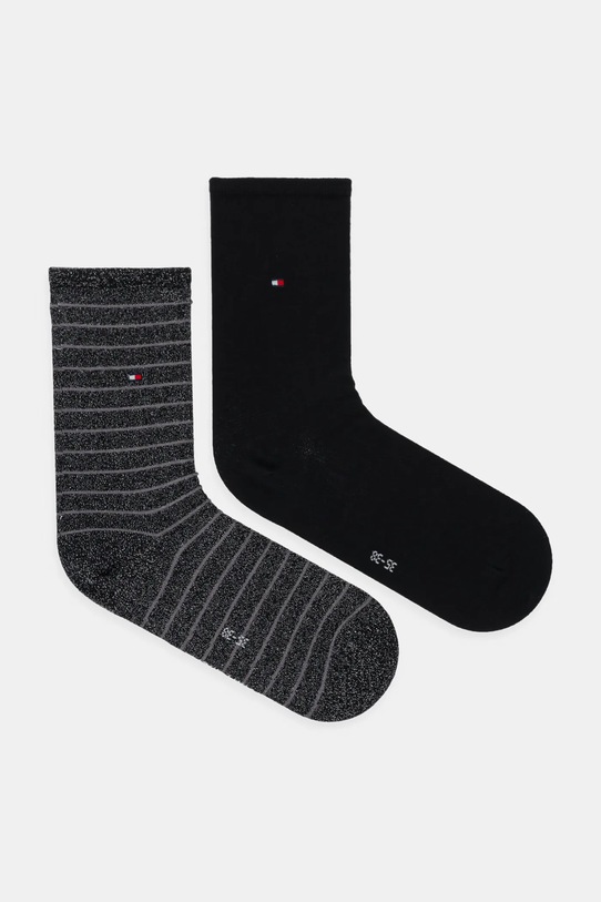 Κάλτσες Tommy Hilfiger 2-pack εμπριμέ μαύρο 100001494.