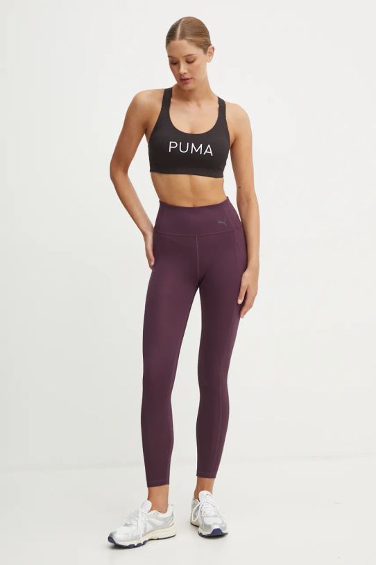 Puma legginsy treningowe Favorite Forever 520267 fioletowy AW24