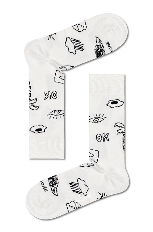 Одежда Носки Happy Socks Black And White (4-Pack) XBWH09.9100 мультиколор