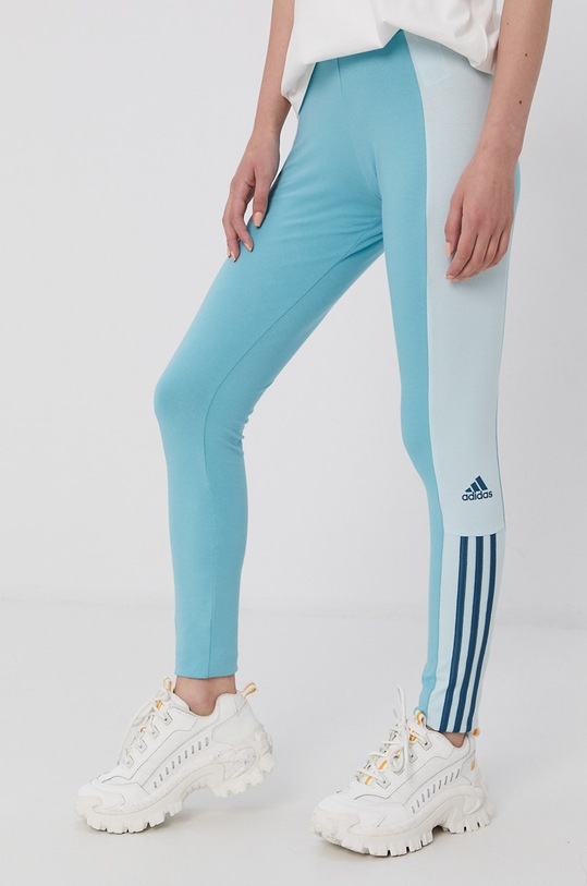 Legíny adidas GS6326 s elastanom tyrkysová GS6326
