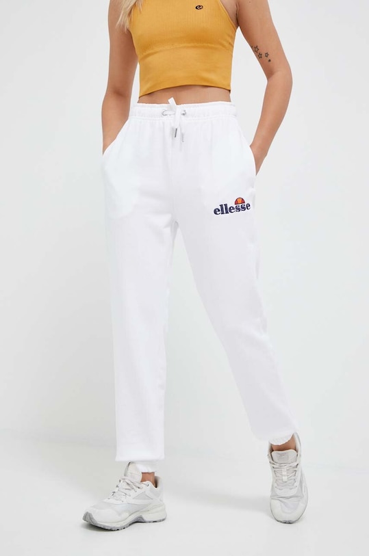 Hlače Ellesse pletivo bijela SGK13459