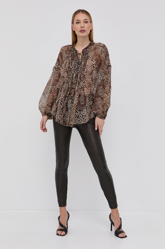 Spanx Legginsy modelujące Leather-Like Ankle Skinny 20282R brązowy AW22