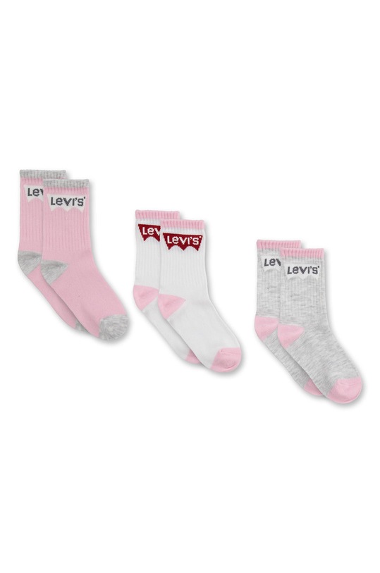 Levi's Skarpetki dziecięce (3-PACK) skarpetki długie różowy WL0079.CO.G