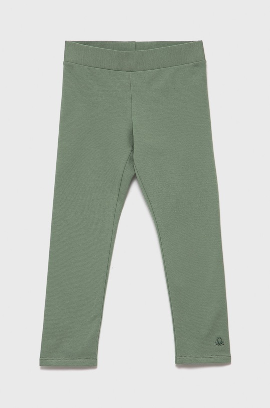United Colors of Benetton Leggins copii tricotaj verde 35Q2I0148
