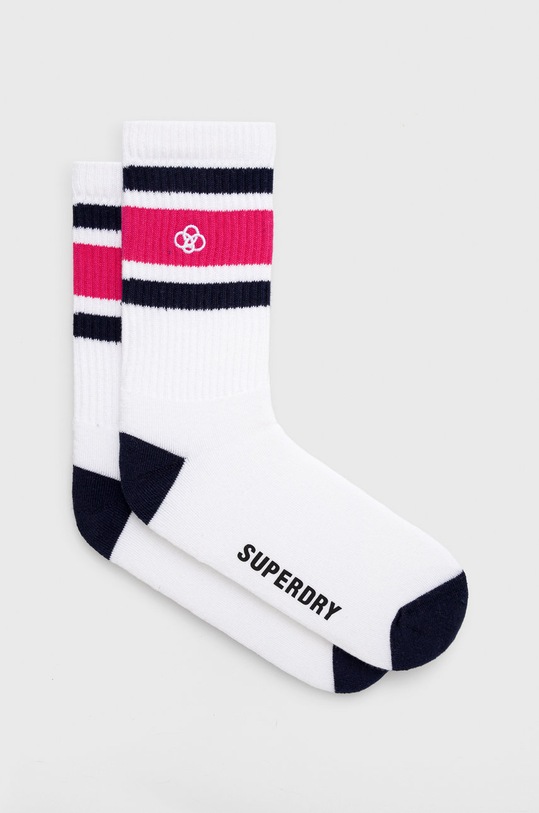 Superdry Șosete sosete lungi alb Y3110018A.6DD