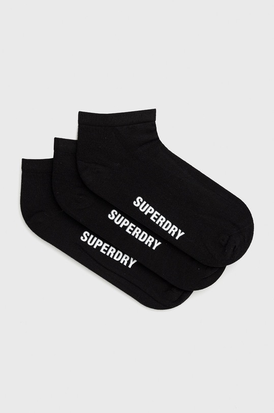 Superdry skarpetki (3-pack) skarpetki krótkie czarny Y3110021A.I6W