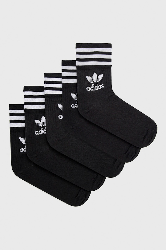 Κάλτσες adidas Originals (5-Pack) λεπτό μοτίβο μαύρο H65459