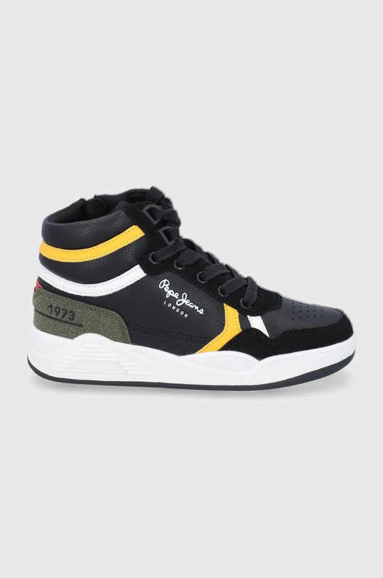 Pepe Jeans Buty dziecięce imitacja skóry licowej czarny PBS30500