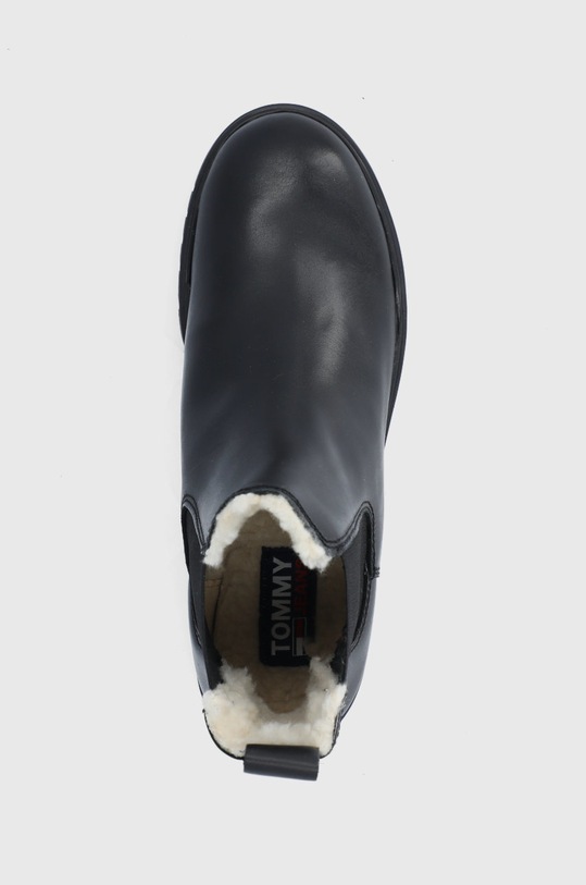Tommy Jeans Ghete Chelsea de piele negru EN0EN01572.BDS