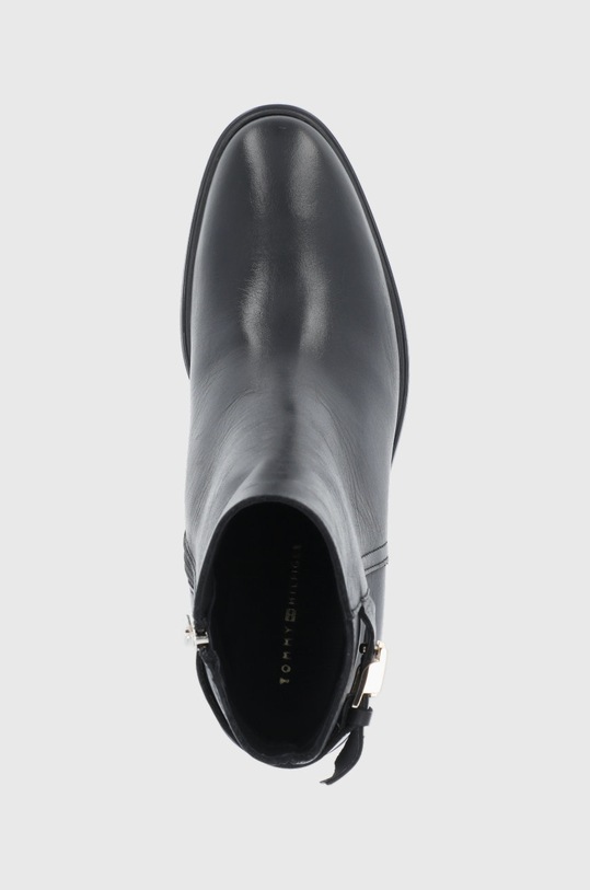 Kožené kotníkové boty Tommy Hilfiger černá FW0FW05966.BDS