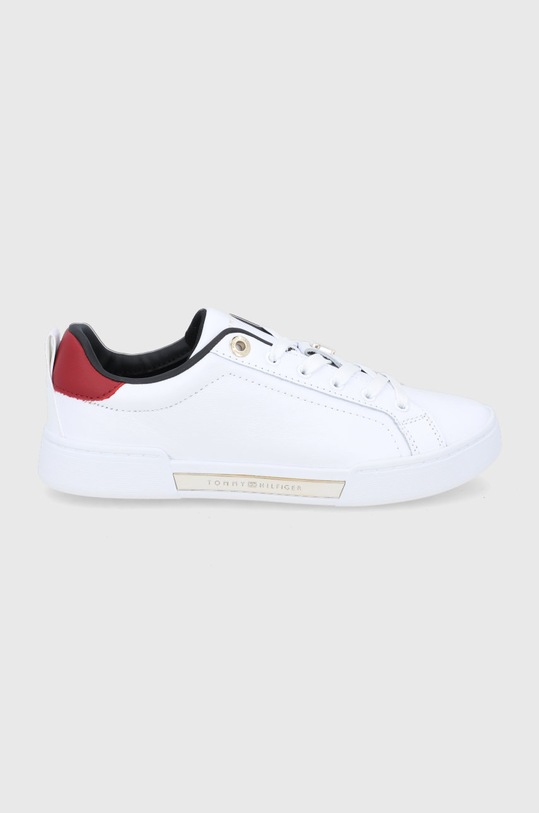 Tommy Hilfiger Buty skórzane płaska biały FW0FW05926.YBR