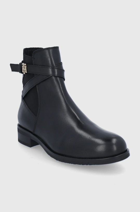 Tommy Hilfiger Botki skórzane FW0FW05967.BDS czarny AW21