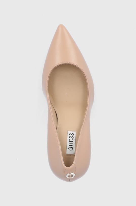 Kožené lodičky Guess DAFNE9 béžová FL7DA9.LEA08.BEIGE