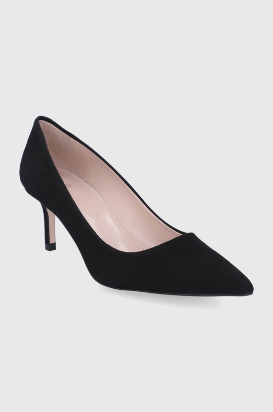 HUGO Szpilki skórzane 50424244.001 50424244.001 czarny AW21