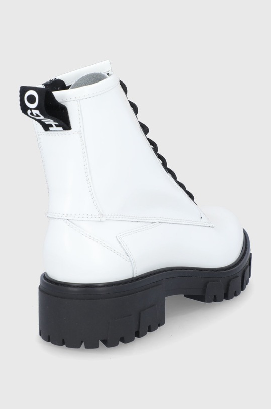 Obuwie HUGO Workery skórzane Axel Bootie-A 50461864.100 50461864.100 biały