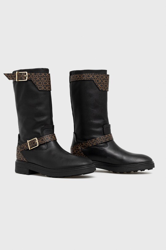 Vysoké čižmy Calvin Klein HW0HW00564 čierna AW21