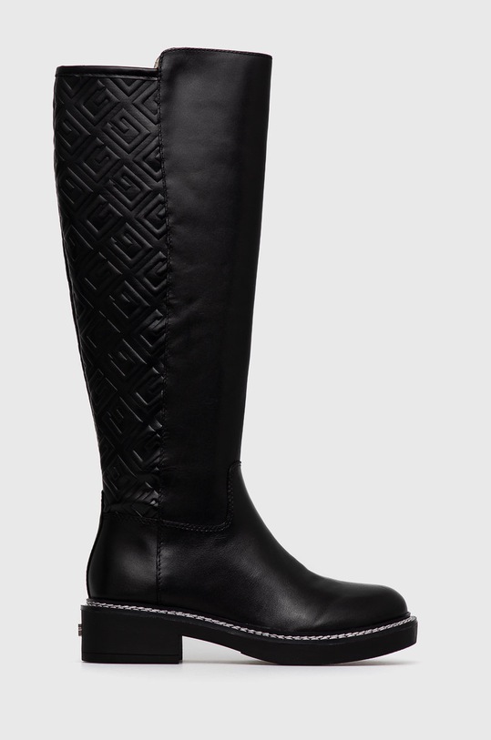 Guess Kozaki płaski czarny FL8TDE.LEA11.BLACK