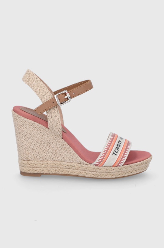 Sandály Tommy Hilfiger klín růžová FW0FW05777SM8
