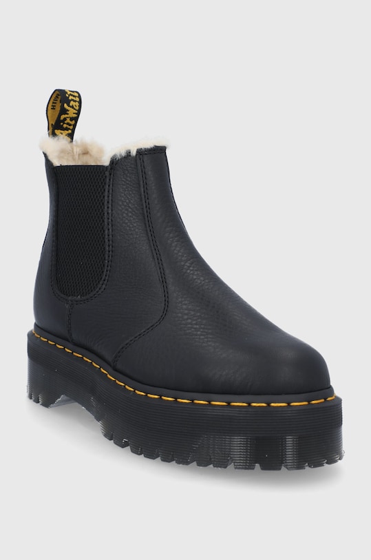 Kožené topánky Chelsea Dr. Martens Quad FL 2976 DM25635001 čierna AW22