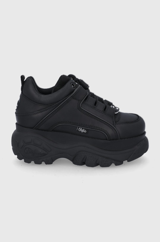 Buffalo Buty skórzane 1339-14 2.0 platforma czarny 1533229