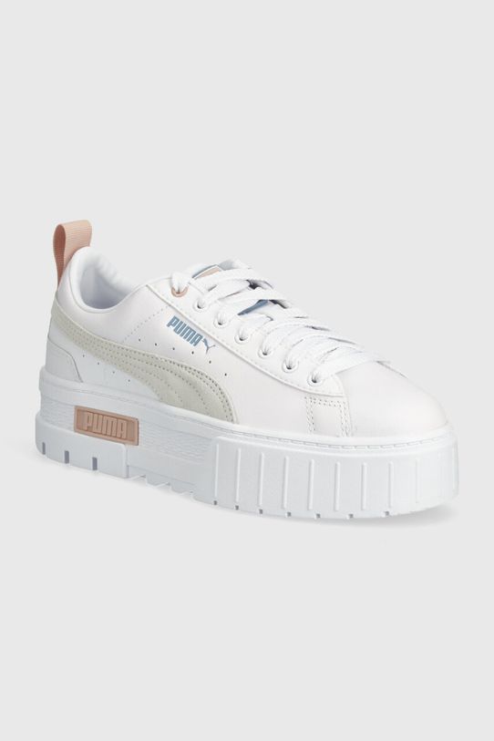 Topánky Puma Mayze Lth Mayze Lth imitácia kože biela 381983